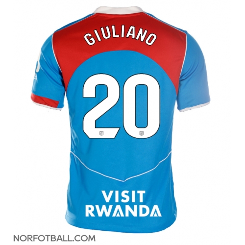 Billige Fotballdrakt Atletico Madrid Giuliano Simeone #20 Replika Tredjedrakt Dame 2025-26 Kortermet Billige Fotballdrakt Atletico Madrid Giuliano Simeone #20 Replika Tredjedrakt Dame 2025-26 Kortermet